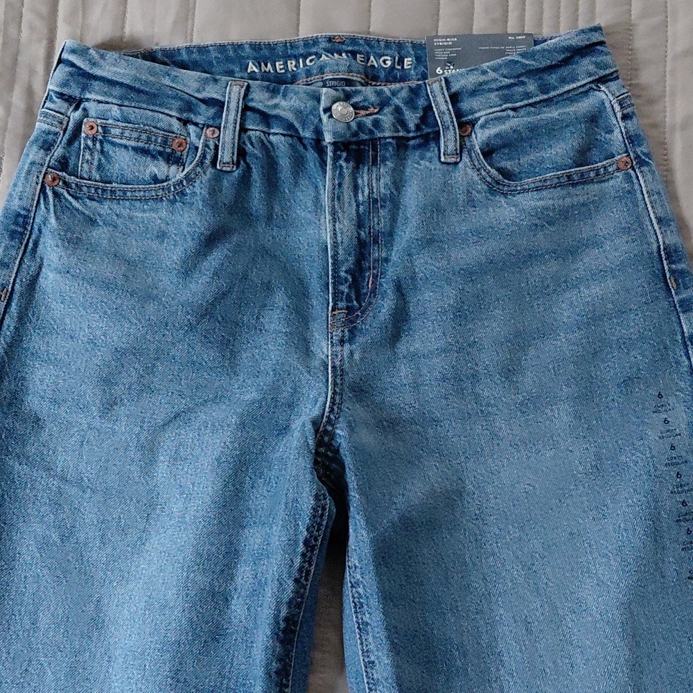 AEO Curvy Stovepipe High Waisted Jeans Sz 6 - Picture 4 of 11